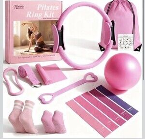 Floranis Pilates Ring Kit Yoga Fitness Magic Circle Set Home Workout